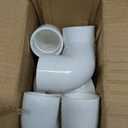 8 Pack 1-1/4" 90 Degree Elbow PVC Pipe Fittings 2 Way Right Angle PVC Pipe Fitting, Furniture Build Grade SCH40 (Socket x Socket) 1.25" PVC Fitting Connectors for DIY PVC Shelf Garden Support Structure