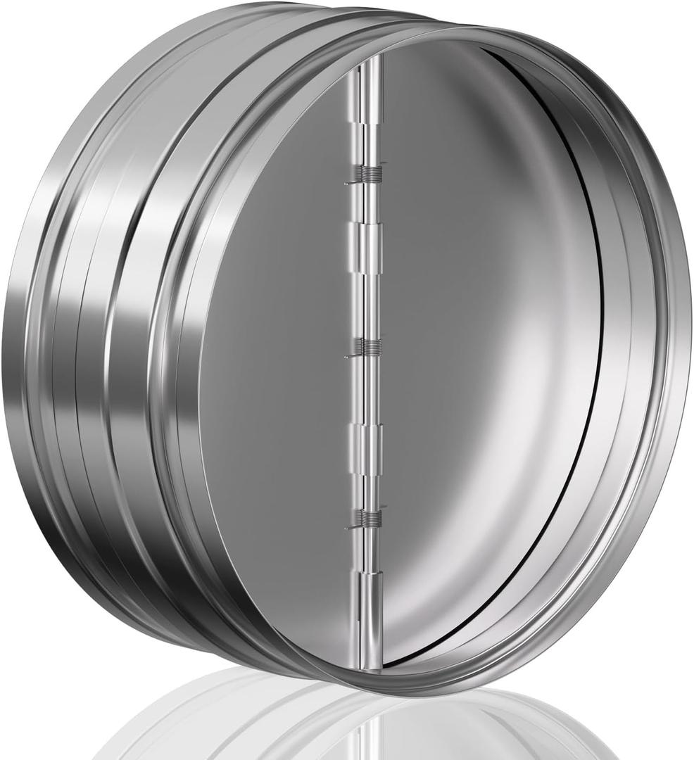 Hon&Guan 8 Inch Duct Backdraft Damper, Draft Blocker One-Way Airflow Ducting Backflow Preventer Duct Draft Blocker, HVAC Inline Fan