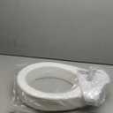 Dynarex 10364-3 Elongated Raised Toilet Seat Without Arms, White, 19.48" Length, 13.97" Width, 3.7" Height, Pack of 3