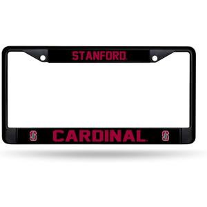 Rico Industries NCAA Standard Black Chrome Frame with Decal Inserts 12" x 6" Car/Truck Auto Accessory