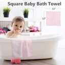 12 Pack Baby Girl Washcloths Bulk for Newborn, Extra Soft Face Bath Towel for Toddler, Absorbent Kids Wash Rag for Body, 70% Rayon Derived from Bamboo, 30% Cotton, 10"x10", Purple/Pink/Rose