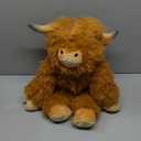 22" & 4.5 lbs Highland Cow Weighted Stuffed Animal, Adjustable Sitting & Laying Plush Toy Pillows with Removable Ceramsite Bag for Companion, Cuddly & Soft Gifts for Adults, Kids, Boys and Girls