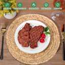 FoldTier 60 Pcs Round Placemats Bulk Plate Chargers Set 11.8 Inch Woven Placemat Rustic Braided Straw Rattan Charger Natural Water Hyacinth Place Mat for Wedding Party Table Single Tableware Use