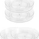 Roninkier Lazy Susan Turntable Organizer - Clear Rotating Kitchen Storage Turntable for Cabinet, Pantry, Refrigerator, Countertop, 2-Pack 11-Inch and 2-Pack 9-Inch