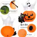 5 FT Halloween Inflatables Outdoor Spooky Pumpkin and Witch' s Black Cat Combo Inflatable Decor, Halloween Blow Up Yard Decorations Clearance with Build-in LED Lights, Halloween Outdoor Decorations