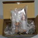 GLADPURE Soap Dispenser 2 Pack, Hand Soap Dispensers with 18 Oz Antique Design Thick Amber Glass Bottle, 316 Rust Proof Stainless Steel Pump, 6Pcs Stickers, for Lotion, Soap - Brushed Copper