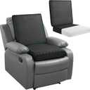 BALAPET Recliner Cushions for Long Sitting, Egg Crate Foam Recliner Cushion for Elderly Reduces Muscle Fatigue and Provides Air Flow, Extra Large Non-Slip Seat Cushion with Back Support(20*20*4in) (Black)