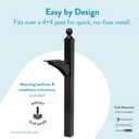 Architectural Mailboxes Landover Aluminum Mailbox Post, Black