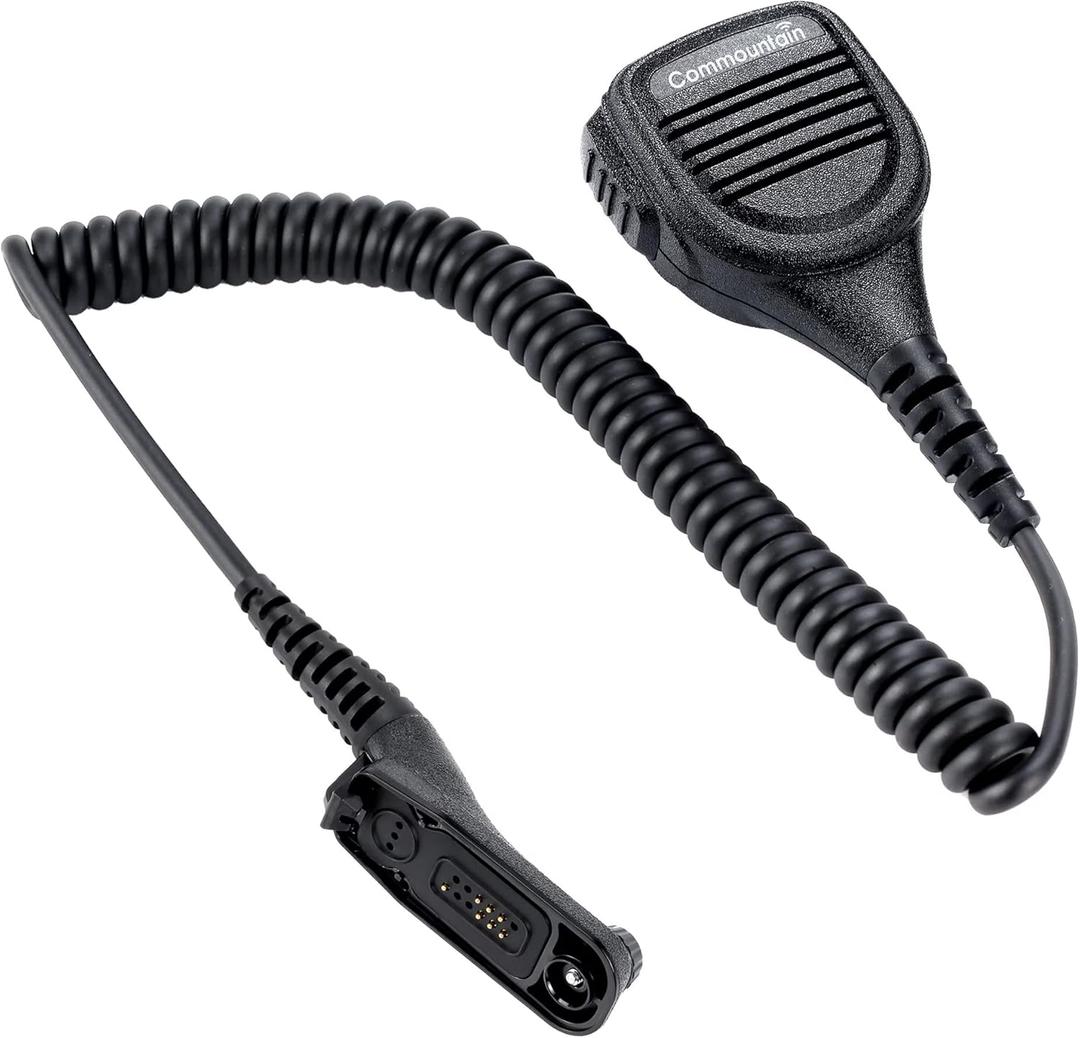 commountain Speaker Mic Compatible for Motorola Radios APX-6000 XPR-7550e APX-8000 (7000 4000) XPR-7350e (7580e 7380e 7550 7350) APX6000 APX7000 APX8000 XPR7550 XPR7550e, Shoulder Microphone