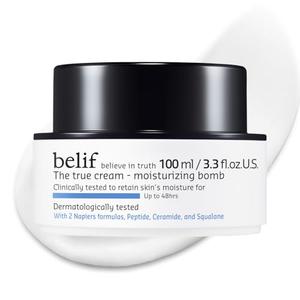 belif Moisturizing Bomb – Daily Ceramide Moisturizer with Peptide & Squalane, 48hr Hydration & Anti-Aging Cream, Milky & Lightweight, Restores Skin Barrier, Korean Skincare, 3.3 fl oz (100ml) belif Moisturizing Bomb – Daily Ceramide Moisturizer with Peptide & Squalane, 48hr Hydration & Anti-Aging Cream, Milky & Lightweight, Restores Skin Barrier, Korean Skincare, 3.3 fl oz (100ml)