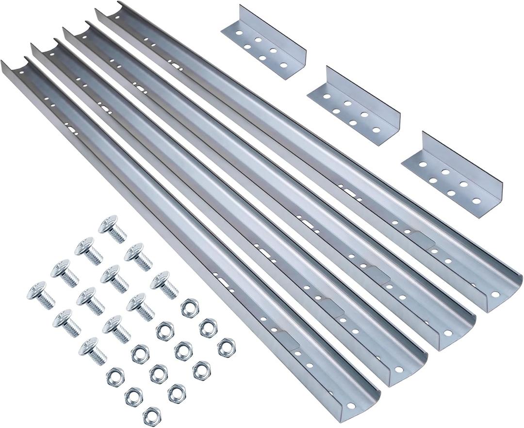 Bueyfolt Garage Door Track, Vertical Track Replacement for 7FT Door, 76 Inch Spliced Rails, for Residential/Light Commercial Side Tracks for 2-Inch Rollers