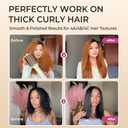 Upgraded 5-in-1 Blow Dryer Brush with Heated Comb - Volumizer Hair Dryer Brush for Wet & Dry Hair, Ideal for Thick Curly Hair, Salon Blowout, Frizz-Free Shiny Hair, Reduced Heat Damage - 70mm