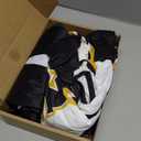 JenPen Women's Cheerleader Costume Halloween High School Cheerleading Outfit Musical Cheer Uniform Hair Bow Pom Pom (Large, Black)