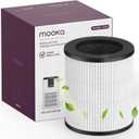 MOOKA M05 Air Purifier Filter, 3-in-1 True HEPA Filter, High-Efficiency Activated Carbon Air Filter for Smoke, Odor, Dander, Pollen