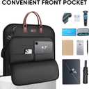 BALEINE Travel Garment Bag, Travel Suit Bag for Men, 42'' Waterproof Carry on Garment Bag for Hanging Clothes, Garment Duffel Bag for Travel Business (Black)