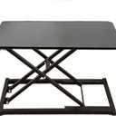 Standing Desk Converter Height Adjustable,Keyboard Riser for Stand Up Desk Riser, Easy Lift Height Converter Computer Workstations Home Office Study Room Portable Small Table Black Size 23.6 Inch D