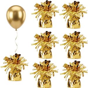 balloon weights are perfect for parties, birthdays, weddings. Each pack includes 6PCS durable weights that easily decorate balloons and elevate any celebration.(Gold100g)