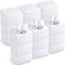 Moukeren 72 Pack White Salon Hand Towels Microfiber Absorbent Resistant 16 x 27" Hair Hand Towels Bulk Quick Dry for Salon Facial Beauty Care Gym Spa Hotel, Small
