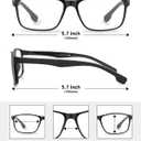 JOLISU 4 Pack Reading Glasses for Men Blue Light Blocking with Spring Hinge, Anti Eyestrain/UV Large Wide Square Readers for Men +1.75