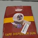 Pacific Mailer 2 Inch Tape Gun Dispenser with 2 Inch Carton Packing Tape, Lightweight Industrial Side Loading Tape Dispenser - Blue