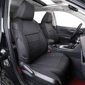 EKR Custom Fit Venza Car Seat Covers for Select Toyota Venza 2021 2022 2023 2024 LE,XLE,Limited,Nightshade Edition - Full Set,Neoprene (Black)