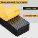 YoleShy Window Air Conditioner Foam Tape 2 Pcs 2 Inch Wide x 1 Inch Thick Weather Stripping Door Seal Strip for Insulation, Weatherstrip, Gap Blocker, Total 13 Feet Long(6.5ft x 2 Rolls), Black