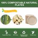 WELLIFE 7 Inch Paper Plates, 125-Pack Small Dessert Paper Plates Bulk, 100% Compostable Biodegradable Bagasse, Eco-Friendly Disposable Plate for Dessert,BBQ,Picnic,Party (BPI Certified,Microwaveable) (Natural)