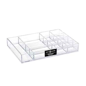 Isaac Jacobs 12 Compartment Clear Acrylic Drawer Organizer