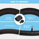Bike Tires 12.5"/14"/16"/18"/20"x2.125" for Kids Bike, 2PCS Folding Replacement Bike Tire and 2PCS Bike Tubes 12.5"/14"/16"/18"/20" x 1.75-2.125 Inch Fits Most Kids Bikes, with 4PCS Tire Levers