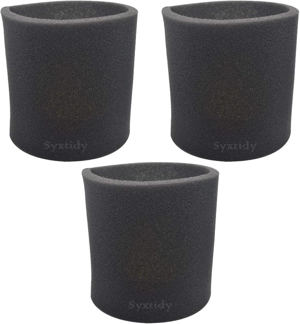 3 Pack 90585 Foam Sleeve VF2001 Foam Replacements Filters For Wet Dry Vacuum Cleaner, Fits Most Shop-Vac, Vacmaster & Genie Shop Vacuum Cleaner, Replace Parts # 9058500