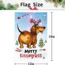 8 x Christmas Dog Garden Flag Merry Christmas Decoration 12 x 18 inches Christmas Winter Vacation Courtyard Lawn Porch Room Diversity Decoration (Blue)