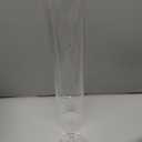 24 Set Glass Hurricane Candle Holders 11.8" Open Ended Stripe Glass Candleholder Tube Shape Bottomless and 1.89" Taper Clear Candlestick Holders for Wedding Party Table Centerpiece