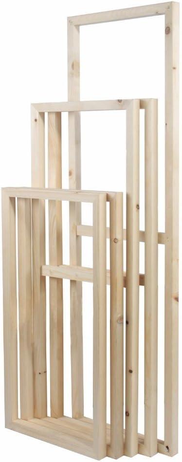 5 Pieces Wooden Inner Frames Set Match for Canvas Wall Art Paintings, 80x150cm Overall (32x60 inch Overall), 30x40cm + 30x60cm + 30x80cm + 30x60cm + 30x40cm (1" Premium Thick, Bracket Mounted) (Two 30 x 40 cm, Two 30 x 60 cm, One 30 x 80 cm, Burlywood Frames for Wall Art)