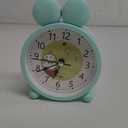 Analog Alarm Clock, 4-inch Super Silent Non-Ticking Metal Hour Clock, Battery Powered, Simple Design, Cute Animal Shape, Bedroom, Bedside, Desk, Adults, Children, Gifts, Green
