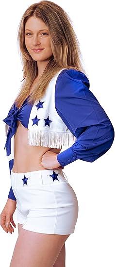 COSPLAYA White Shorts Blue Stars Costume for Womens Teens Adults Sexy USA America 4th of July Halloween Costumes , Extra Large  COSPLAYA White Shorts Blue Stars Costume for Womens Teens Adults Sexy USA America 4th of July Halloween Costumes , Extra Large