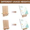 4 PCS Bamboo Book Stand for Display, Book Holder Easel Stand, Lightweight Bookstand for Album, CD, Magazine, Comic, Postcard, Picture, Phone, Artworks (4pcs)