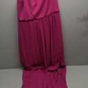 Adrianna Papell Women's One Shoulder Chiffon Gown | Long Evening Gown with Pleated Skirt, Fitted Bodice & Side Leg Slit, Bright Magenta 16