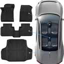 All Weather Floor Mats and Cargo Liner Fit for 2018-2022 Honda Accord Sedan, Custom Fit Floor Liners and Cargo Mat for Accord (Include Hybrid),1st 2nd Row Car Mats & Trunk Mat Full Set,Black