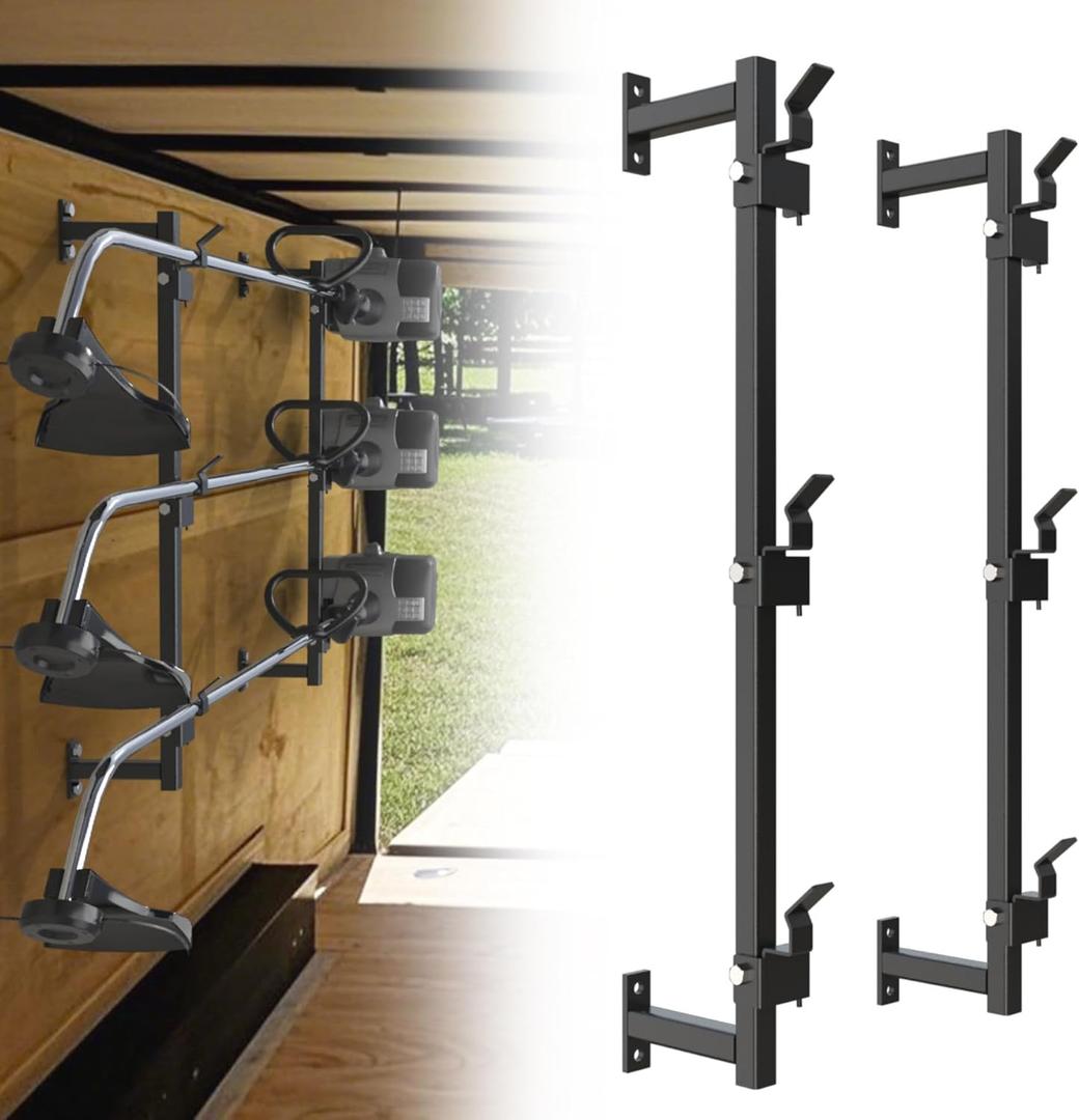 MELIPRON 3 Place Trimmer Rack for Enclosed Trailer Landscape Weedeater Rack Trailer Rack
