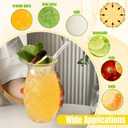Set of 6 Pineapple Drinking Glasses, 17 Oz Clear Pina Colada Glass with Straws, Retro Relief Pineapple Cups Glassware Set for Cocktail, Juice, Water, Milk