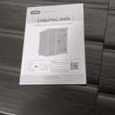 Keter Essential Shed 4x6 Resin Outdoor Storage Shed Ideal Storage for Patio Furniture, Garden Tools Bike Accessories, Beach Chairs and Lawn Mower, Black and White