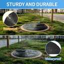 18 Inch Slotted Steel Sump Pump Cover Lid, Black Heavy Duty Septic Tank Cover for Sump Pump Bucket Basin, Decorative Well Pump Safety Basin Lid for Sewage Pump