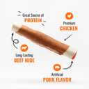 Good n Fun Triple Flavor Rolls for Large Dogs, Treat Your Dog to Long-Lasting Chews Made with Real Beef Hide and Chicken, 6 Count (EXP 11/21/28)