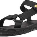 CAMELSPORTS Men's Hiking Sandals Open Toe Outdoor Beach Sandal Waterproof Sport Sandals Water Shoes for Athletic Walking (11, Black)