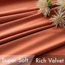 MIULEE Velvet Curtains 84 inches 2 Panels - Luxury Burnt Orange Blackout Curtains for Bedroom Living Room Thermal Insulated Super Soft Window Drapes Rod Pocket & Back Tab, Terracotta Rust Fall Decor
