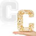 Gartful 7 Inch Large Letter Molds for Resin, 3D C Capital Alphabet Epoxy Resin Mold, A to Z Thick Resin Letter Molds for Making Letters, Word Sign Art, DIY Crafts, Making Cake, Party Home Decor