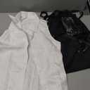 Women's Reze Costume, White Top, Black Pants Uniform, Halloween Full Set, Large