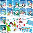 Fulmoon 72 Set Winter Coloring Books Bulk Include Snowman Coloring Book Bulk and Crayons Winter DIY Coloring Book Mini Winter Activity Book for Holiday Fun Games Activity Winter Party Favors