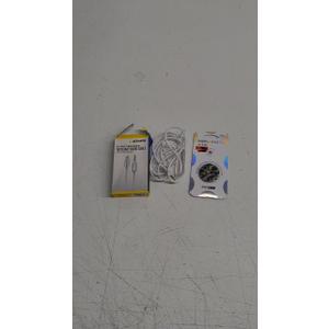 Acoustix 6foot Braided Auxiliary Audio Cable + popsockets Phone Holder