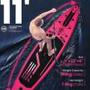 Inflatable Stand Up Paddle Board with Premium SUP Accessories & Camera Mount, Inflatable Ultra-Light (17.3lbs) Paddle Board for Adults & Youth of All Skill Levels, 11' Inflatable SUP Board